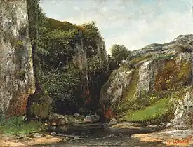 Gustave Courbet, Entree d'un Gave, 1876. Seized from Lévy de Benzion in 1941. Exchanged for old master works from Galerie Fischer in 1941.