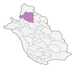 Location of Eqlid County in&nbsp;Fars&nbsp;province