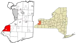 Location in Erie County and the state of New York.