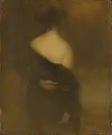 Woman from Behind Undressing (c. 1890–95), oil on canvas 46.5 x 38.5&nbsp;cm., collection unknown
