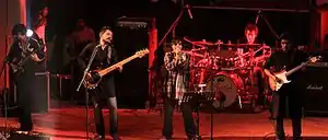 Lalon Band performed live concert at auditorium of SBMC, 2013, left to right: Iftekhar Hasan Bappy, Ashraf Ahmed Turjo, Nigar Sultana Sumi, Thein Han Maung Titi, Shaik Salekin.