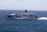 Fast ferry near Nab tower - geograph.org.uk - 375102