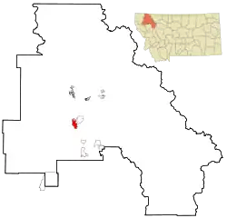 Location of Kalispell, Montana