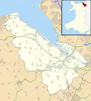 Ffrith is located in Flintshire