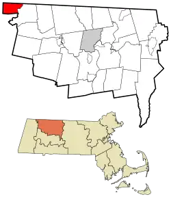 Location in Franklin County in Massachusetts
