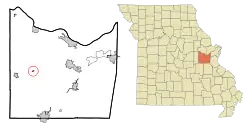 Location of Leslie, Missouri