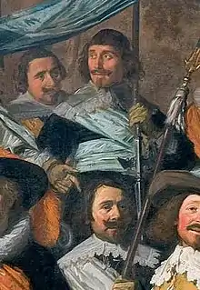 Her second husband Nicolaas van Loo in 1639 (it looks like he is about to stab Francois Woutersz below him)