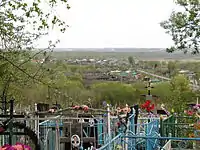 View from cemetery to Big st. 2015