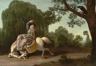 The Farmer's Wife and the Raven (1786), oil on millboard, 67.3 x 97.8&nbsp;cm., Yale Center for British Art