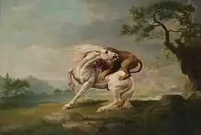 A Lion Attacking a Horse (1765) oil on canvas, 69 x 100.1&nbsp;cm., National Gallery of Victoria