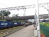 Gorakhpur Lokmanya Tilak Terminus Superfast Express leaving Kasara with WAG 7 bankers.