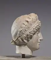 Greco-Roman bust of a woman wearing a diadem (100 BC – 100 AD)