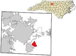 Location in Guilford County and the state of North Carolina