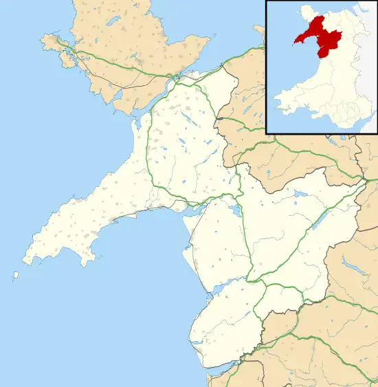 Pistyll is located in Gwynedd