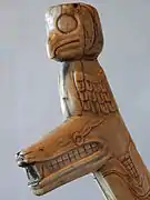 A Haida war club made from an antler