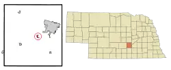 Location of Alda, Nebraska