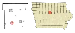 Location of Stanhope, Iowa