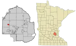 Location of Maple Plainwithin Hennepin County, Minnesota