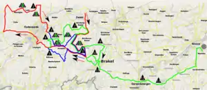 Final 140&nbsp;km of the race