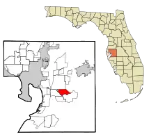 Location in Hillsborough County and the state of Florida