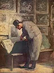 The Print Collector (c. 1860), oil on panel, 34.1 x 26&nbsp;cm., Philadelphia Museum of Art