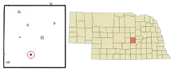 Location of Dannebrog, Nebraska