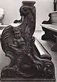 Carved side of church bench