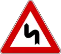Double bend, first to left