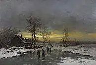 Johann Jungblut&nbsp;[de]: Winter Landscape (1885)