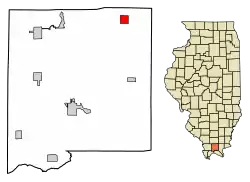 Location of New Burnside in Johnson County, Illinois
