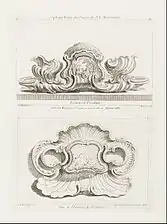Designs for a porcelain writing set by Juste-Aurèle Meissonnier (1748)