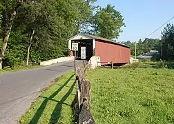 A three quarters view of the bridge