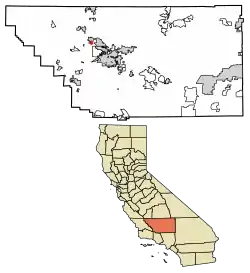 Location of Cherokee Strip in Kern County, California.