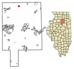 Location of Earlville in LaSalle County, Illinois.