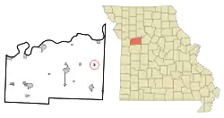 Location of Alma, Missouri