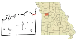 Location of Waverly, Missouri