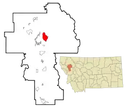 Location of Finley Point, Montana