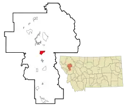 Location of Pablo, Montana