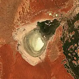 Satellite photo of lake Yamma Yamma