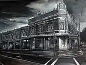 'Last Hope - Hopetoun Hotel', 2009, mixed media on paper, 107 x 140&nbsp;cm, © Jane Bennett