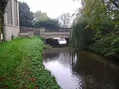The Glaven River at the A148 road bridge in Letheringsett.