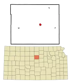 Location within Lincoln County and Kansas