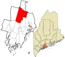 Location in Lincoln County and the state of Maine.