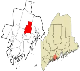 Location in Lincoln County and the state of Maine.