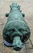 Lion head of a 24-pounder. Caliber 151&nbsp;mm.