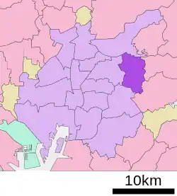 Location of Meitō-ku in Nagoya