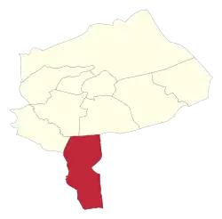 Location of Khatam County in&nbsp;Yazd&nbsp;province
