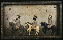 Image 11Los Reyes Magos painted by Hipolito Marte Martinez, "In Puerto Rico, Melchior is always represented with dark skin" (from Culture of Puerto Rico)