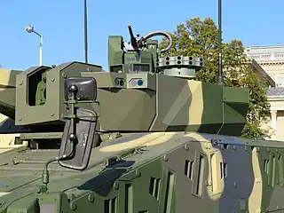 The slots on the side of the hull is sensors and charges of the StrikeShield APS.