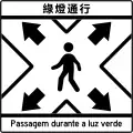 S13)&nbsp;— Diagonal pedestrian crossing